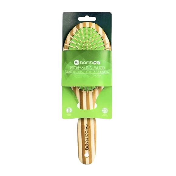 NIP! Tiri Bamboo-Professional Wood Detangling Paddle Brush - Picture 1 of 6